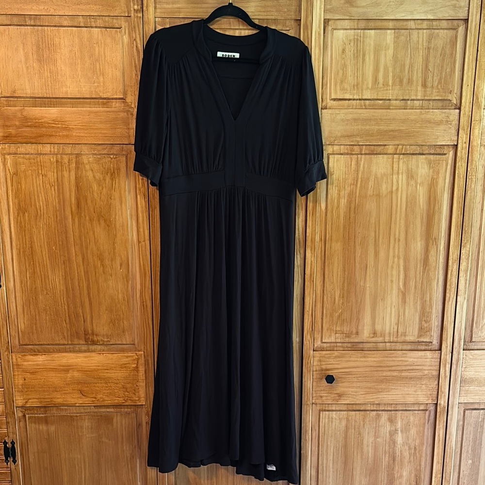 Boden Black Dress with elbow length Sleeves